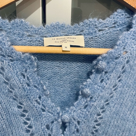 Sezane Arnold Cardigan, Sky Blue, M - Picture 7 of 8